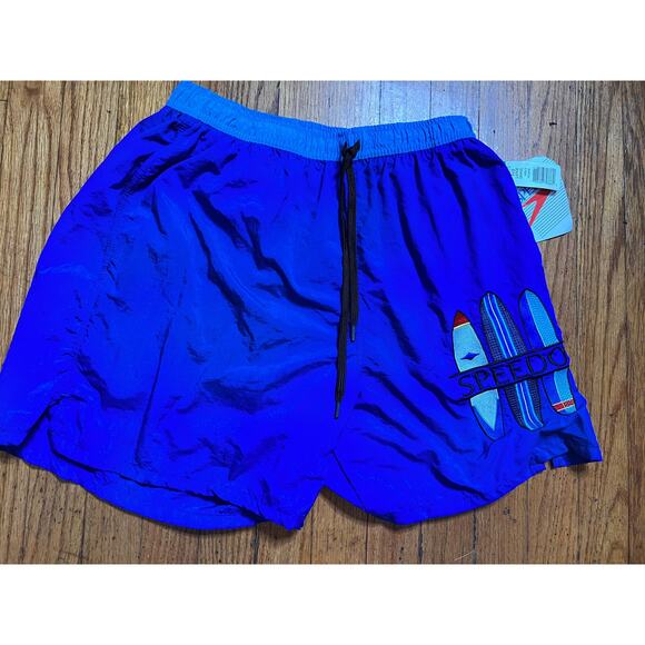 New SPEEDO vintage Surfboard  men’s logo surf swim shorts trunks 90s sz large - Picture 1 of 4